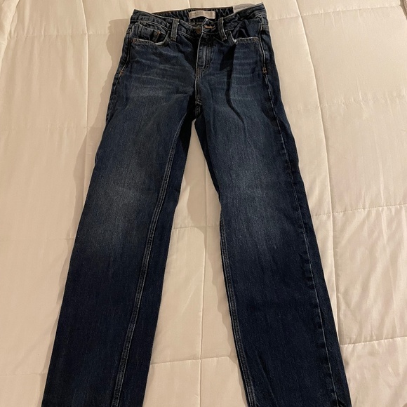 Zara Straight Leg Medium Wash Jeans (Size 00) - Picture 1 of 4